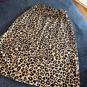 Cheetah silk flowy skirt